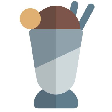 Flavored sundae topped with delicious garnishes