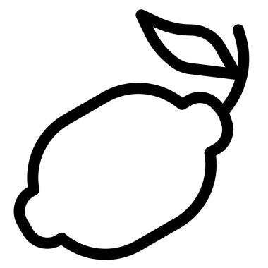 Juicy lemon with leaf and stem.