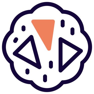 Toasted corn tortilla light vector illustration