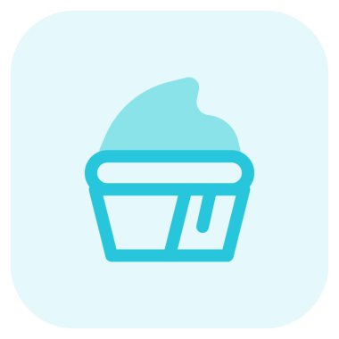 Delicious cupcake loaded with cream and nuts