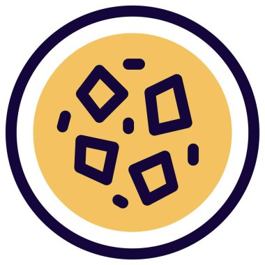 Nopalitos dish line vector illustration