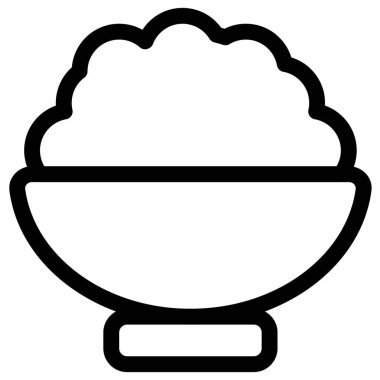 Bowl of hot and tasty steamed rice.