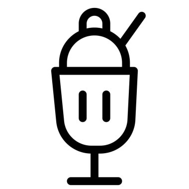 Frozen sundae served in glass with spoon