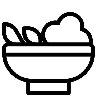 Healthy salad light vector illustration