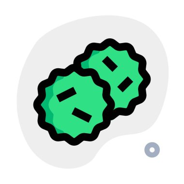 Pair of crunchy sprinkles cookies