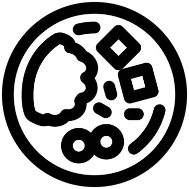 Rice beef picadillo outline vector illustration