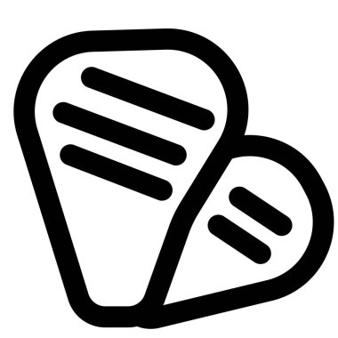 Grilled cactus outline vector illustration