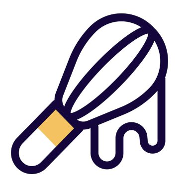 Melted chocolate dripping off from whisk