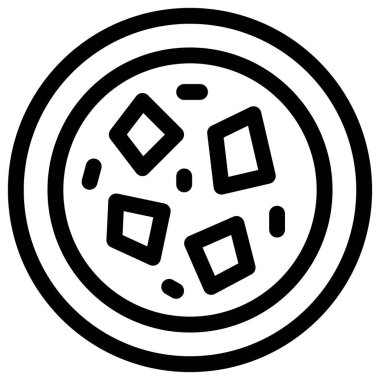 Nopalitos dish line vector illustration