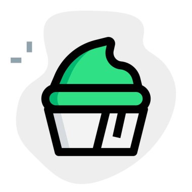 Delicious cupcake loaded with cream and nuts