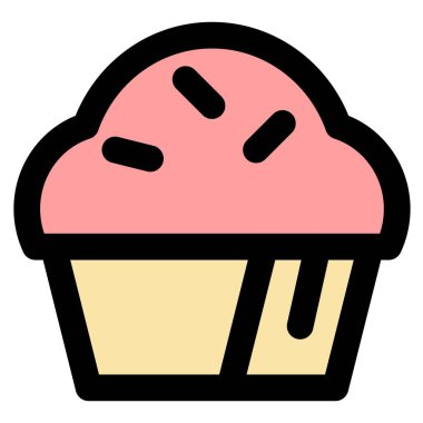 Delicious cupcake garnished with sprinkles