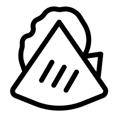Quesadilla dish line vector illustration