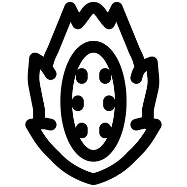 A sweet dragon fruit with seeds inside.