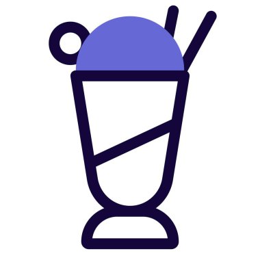 Flavored sundae topped with delicious garnishes