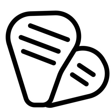 Grilled cactus outline vector illustration