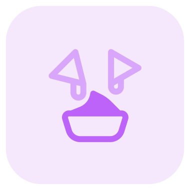 Nachos chips outline vector illustration