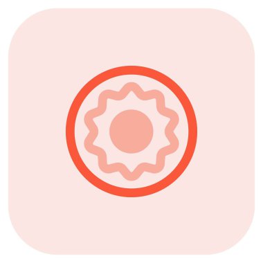 Doughnut coated with chocolaty cream