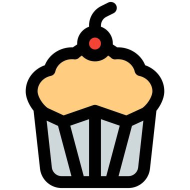 Baked muffin topped with whipped cream