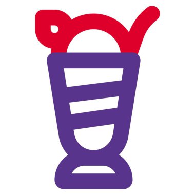 Frozen parfait garnished with flavored cream