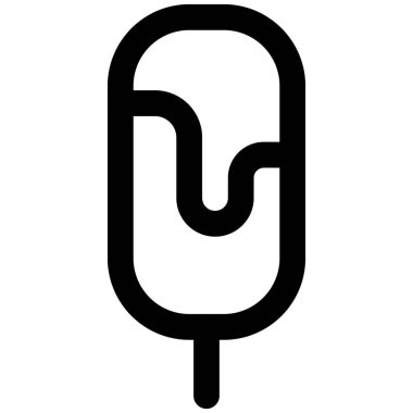 Delicious frozen ice lolly on stick