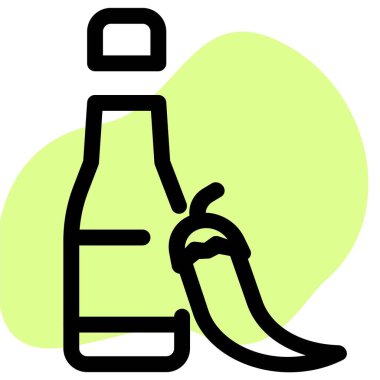Chili sauce bottle light vector illustration