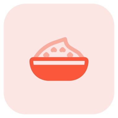 Delicious mashed potato served in bowl.