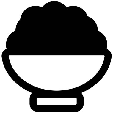 Bowl of hot and tasty steamed rice.