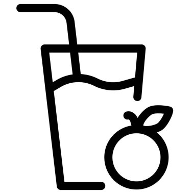 saman ile taze portakal suyu bir bardak.