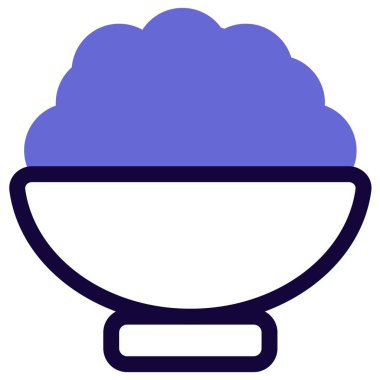 Bowl of hot and tasty steamed rice.