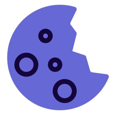 Crispy bitten delicious chocolate cookie