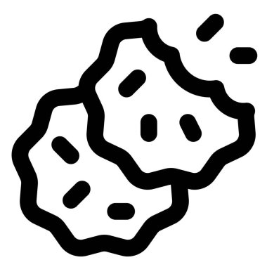 Tasty chocolate crumbs garnished on baked cookies