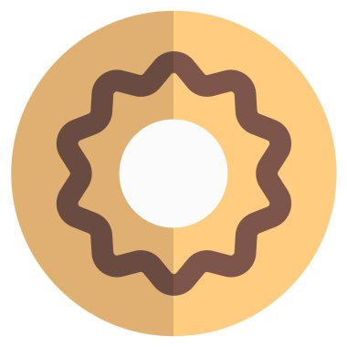 Doughnut coated with chocolaty cream