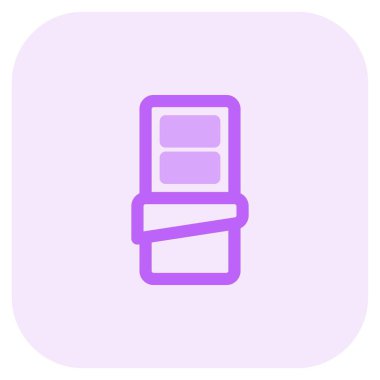 Dark yummy chocolate in wrapper.