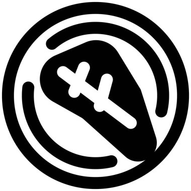 Grilled meat light vector illustration