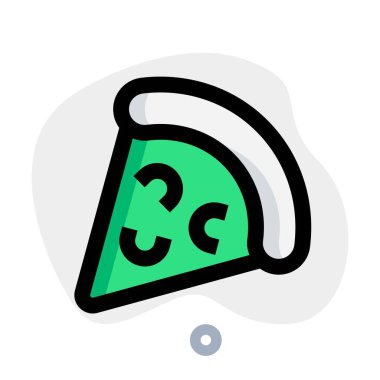 Pizza slice outline vector illustration