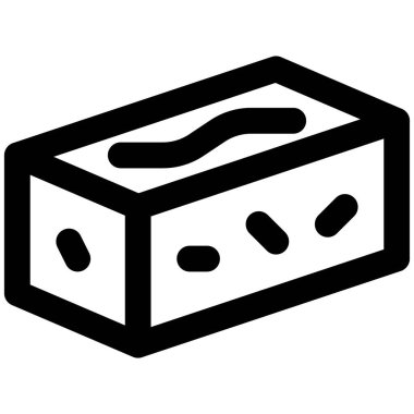 Brick of tasty fresh brownie