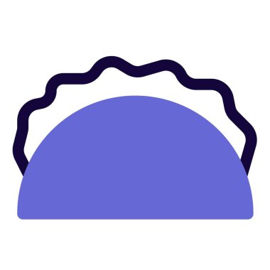 Taco finger food line vector illustration