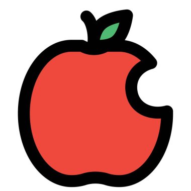 A fiber rich juicy bitten apple.