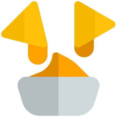 Nachos chips outline vector illustration