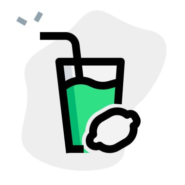 Refreshing lemon juice served in glass