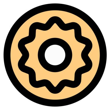 Doughnut coated with chocolaty cream