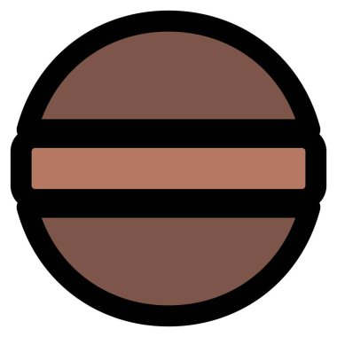 Creamy macaron filled with chocolate