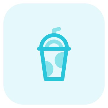 Takeaway milkshake served in disposable