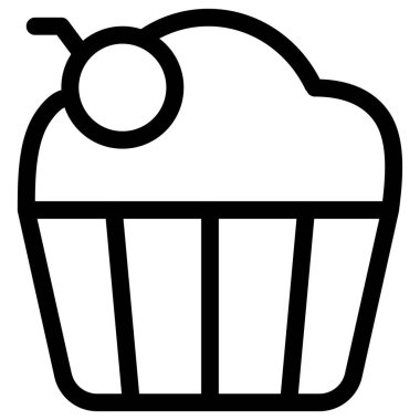 Cherry cupcake, a fancy sweet treat.