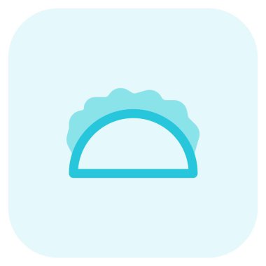 Taco finger food line vector illustration
