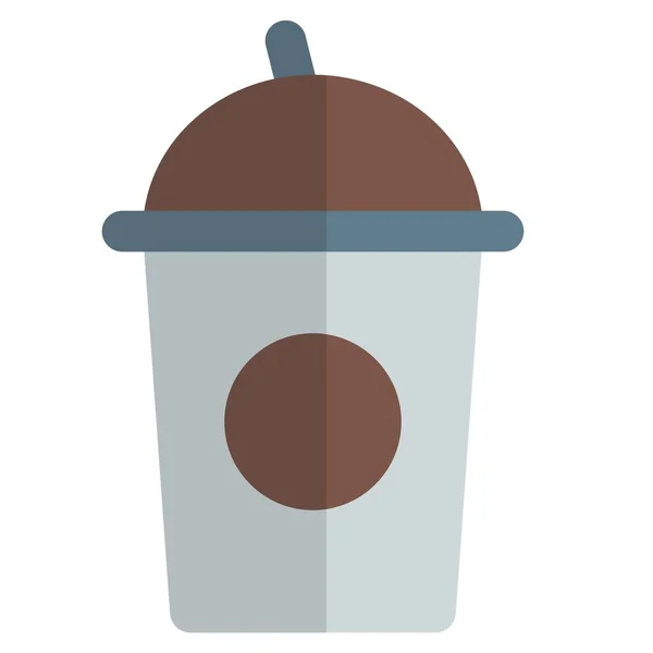Refreshing Milkshake Packed Disposable Cup — 图库矢量图片