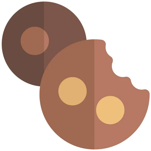 Chocolate Cookies Loaded Delicious Crispy Nuts — Vector de stock