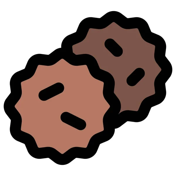Pair Crunchy Sprinkles Cookies — Vetor de Stock