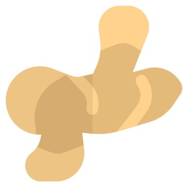 Raw ginger, an edible root.