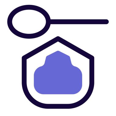 Cuisine of boiled crab with spoon.